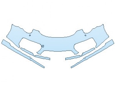 PAINT PROTECTION KIT - 2019 PORSCHE 911 TURBO S COUPE BUMPER WITH WASHERS - PRECUT PPF CLEAR BRA WRAP