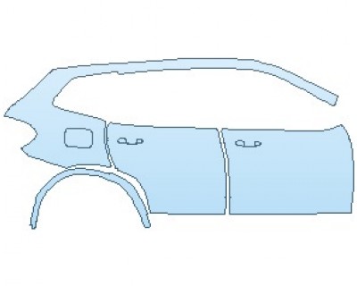 PAINT PROTECTION KIT - 2023 BMW X3 M SPORT REAR QUARTER PANEL & DOORS LEFT - PRECUT PPF CLEAR BRA WRAP