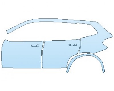 PAINT PROTECTION KIT - 2023 BMW X3 M SPORT REAR QUARTER PANEL & DOORS RIGHT - PRECUT PPF CLEAR BRA WRAP