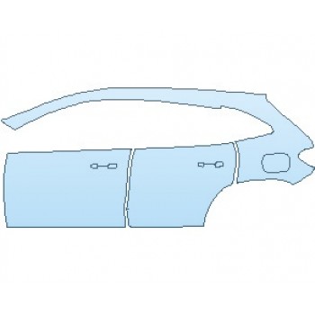 PAINT PROTECTION KIT - 2023 MERCEDES GLA CLASS BASE REAR QUARTER PANELS & DOORS LEFT SIDE - PRECUT PPF CLEAR BRA WRAP