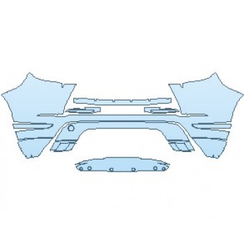 PAINT PROTECTION KIT - 2022 LAND ROVER RANGE ROVER EVOQUE R-DYNAMIC HSE REAR BUMPER - PRECUT PPF CLEAR BRA WRAP
