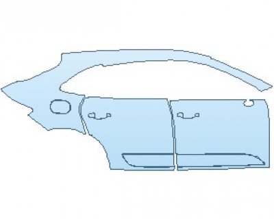 PAINT PROTECTION KIT - 2020 PORSCHE MACAN S  REAR QUARTER PANEL AND DOORS RIGHT SIDE - PRECUT PPF CLEAR BRA WRAP