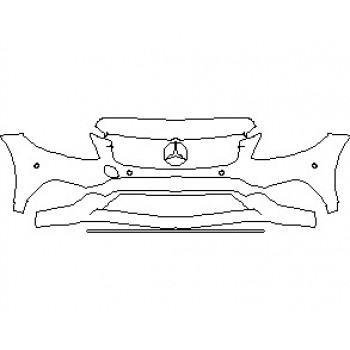 2021 MERCEDES C CLASS 300 CABRIOLET BUMPER WITH SENSORS AND TOW HOLE