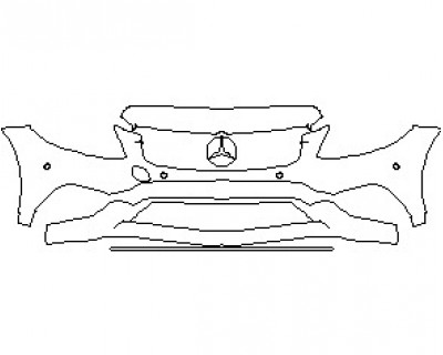 2021 MERCEDES C CLASS 300 CABRIOLET BUMPER WITH SENSORS AND TOW HOLE