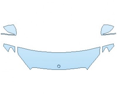 PAINT PROTECTION KIT - 2023 MERCEDES C CLASS 300 4MATIC CABRIOLET HOOD 18 INCH (WRAPPED EDGES) - PRECUT PPF CLEAR BRA WRAP