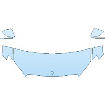 PAINT PROTECTION KIT - 2023 MERCEDES C CLASS 300 4MATIC CABRIOLET HOOD (WRAPPED EDGES) - PRECUT PPF CLEAR BRA WRAP
