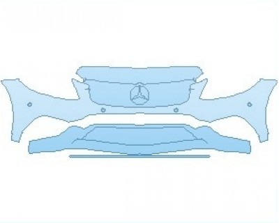 PAINT PROTECTION KIT - 2023 MERCEDES C CLASS 300 4MATIC CABRIOLET BUMPER WITH SENSORS - PRECUT PPF CLEAR BRA WRAP