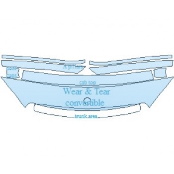 PAINT PROTECTION KIT - 2023 MERCEDES C CLASS 300 4MATIC CABRIOLET COMMON WEAR AREA KIT - PRECUT PPF CLEAR BRA WRAP
