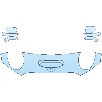 PAINT PROTECTION KIT - 2024 MINI CONVERTIBLE JOHN COOPER WORKS HOOD 18 INCH (WRAPPED EDGES) - PRECUT PPF CLEAR BRA WRAP