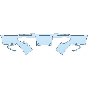PAINT PROTECTION KIT - 2022 JEEP GRAND CHEROKEE L OVERLAND REAR BUMPER LOWER - PRECUT PPF CLEAR BRA WRAP