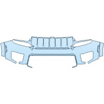 PAINT PROTECTION KIT - 2022 JEEP GRAND CHEROKEE L OVERLAND BUMPER UPPER - PRECUT PPF CLEAR BRA WRAP