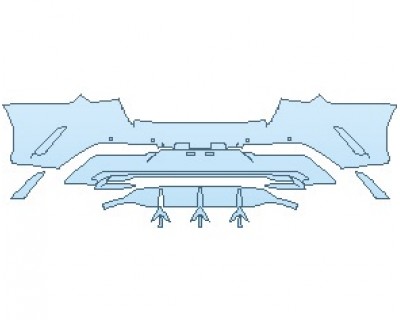 2022 KIA K5 LX REAR BUMPER WITH SENSORS