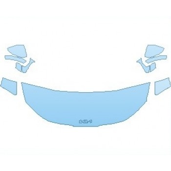 PAINT PROTECTION KIT - 2022 KIA K5 LX HOOD (NO WRAPPED EDGES) - PRECUT PPF CLEAR BRA WRAP