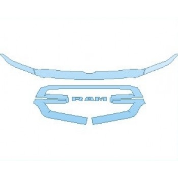 PAINT PROTECTION KIT - 2025 RAM 1500 LONE STAR GRILLE LONE STAR & LONG HORN - PRECUT PPF CLEAR BRA WRAP