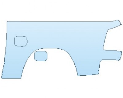 PAINT PROTECTION KIT - 2025 RAM 1500 LONE STAR BED SIDE 5FT 7IN LEFT WHEEL WELL REQUIRES TRIMMING - PRECUT PPF CLEAR BRA WRAP
