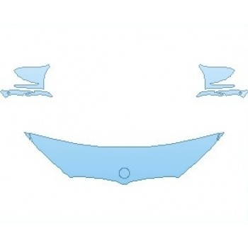 PAINT PROTECTION KIT - 2023 BMW M8 BASE CONVERTIBLE HOOD 18 INCH (NO WRAPPED EDGES) - PRECUT PPF CLEAR BRA WRAP