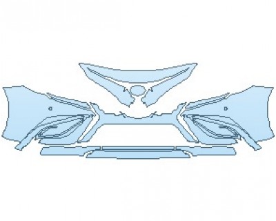 2022 TOYOTA CAMRY XSE BUMPER WITH SENSORS AND CENTER CAMERA