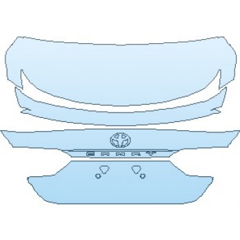 PAINT PROTECTION KIT - 2023 TOYOTA CAMRY SE HYBRID REAR DECK LID - PRECUT PPF CLEAR BRA WRAP