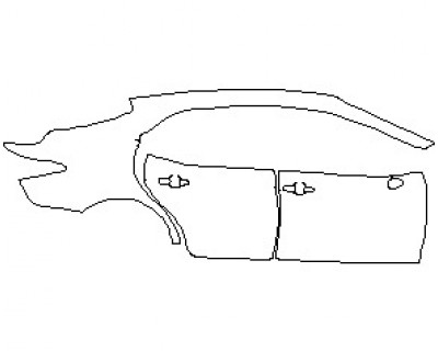 2022 TOYOTA CAMRY XSE REAR QUARTER PANEL AND DOORS RIGHT SIDE