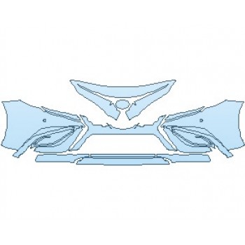 PAINT PROTECTION KIT - 2023 TOYOTA CAMRY SE HYBRID BUMPER WITH SENSORS - PRECUT PPF CLEAR BRA WRAP