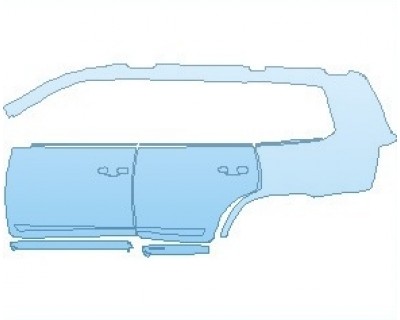 Precut PPF Kit – Clear Bra Paint Protection Film PAINT PROTECTION KIT - 2022 TOYOTA LAND CRUISER BASE REAR QUARTER PANEL AND DOORS LEFT - PRECUT PPF CLEAR BRA WRAP