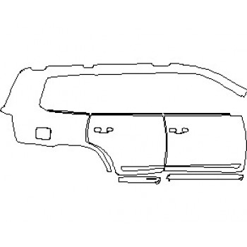 2021 TOYOTA LAND CRUISER BASE REAR QUARTER PANEL AND DOORS RIGHT
