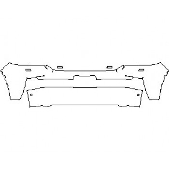 2021 TOYOTA LAND CRUISER BASE BUMPER WITH WASHERS AND SENSORS