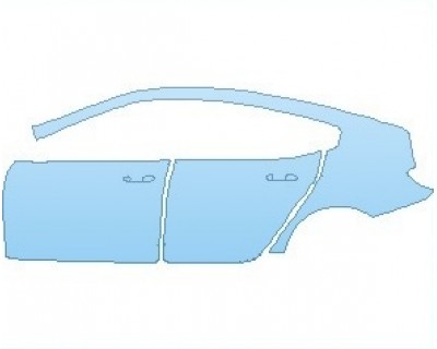 PAINT PROTECTION KIT - 2023 BMW 8 SERIES 840I M SPORT GRAN COUPE REAR QUARTER PANEL & DOORS LEFT SIDE - PRECUT PPF CLEAR BRA WRAP