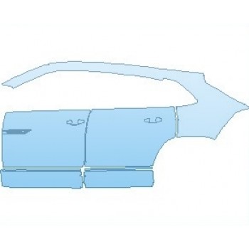 PAINT PROTECTION KIT - 2024 VOLKSWAGEN ATLAS CROSS SPORT SEL REAR QUARTER PANEL & DOORS LEFT SIDE - PRECUT PPF CLEAR BRA WRAP