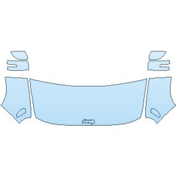 PAINT PROTECTION KIT - 2022 JEEP RENEGADE TRAILHAWK HOOD (NO WRAPPED EDGES) - PRECUT PPF CLEAR BRA WRAP