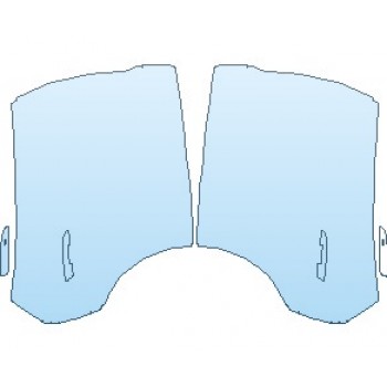PAINT PROTECTION KIT - 2021 PORSCHE TAYCAN 4S SEDAN DOORS REAR - PRECUT PPF CLEAR BRA WRAP