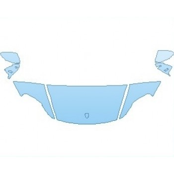 PAINT PROTECTION KIT - 2021 PORSCHE TAYCAN 4S SEDAN HOOD (WRAPPED EDGES) - PRECUT PPF CLEAR BRA WRAP