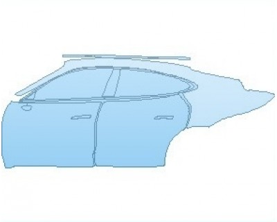 PAINT PROTECTION KIT - 2022 PORSCHE TAYCAN 4S SEDAN REAR QUARTER PANELS AND DOORS LEFT - PRECUT PPF CLEAR BRA WRAP