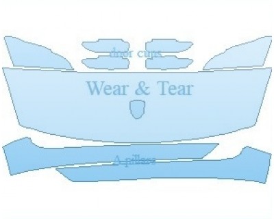 PAINT PROTECTION KIT - 2022 PORSCHE TAYCAN 4S SEDAN COMMON WEAR AREA KIT - PRECUT PPF CLEAR BRA WRAP