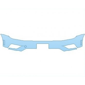 PAINT PROTECTION KIT - 2021 VOLKSWAGEN TIGUAN SEL BUMPER WITH LICENSE PLATE BRACKET - PRECUT PPF CLEAR BRA WRAP