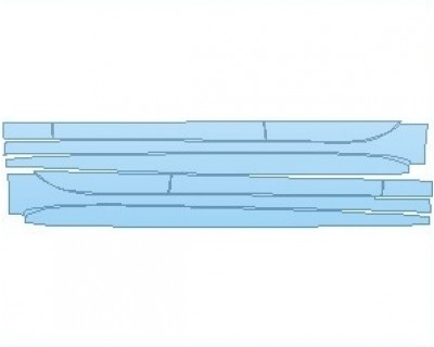 PAINT PROTECTION KIT - 2021 JAGUAR XF R-DYNAMIC ROCKER PANELS WITH LOWER DOOR - PRECUT PPF CLEAR BRA WRAP