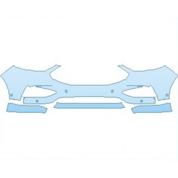 PAINT PROTECTION KIT - 2021 FORD EDGE ST-LINE BUMPER WITH SENSORS - PRECUT PPF CLEAR BRA WRAP
