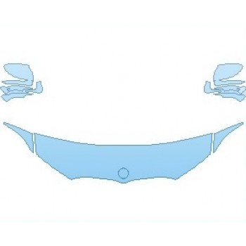 PAINT PROTECTION KIT - 2024 BMW 3 SERIES SPORT LINE SEDAN HOOD 18 INCH (WRAPPED EDGES) - PRECUT PPF CLEAR BRA WRAP