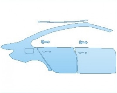 PAINT PROTECTION KIT - 2022 BMW 3 SERIES LUXURY SEDAN REAR QUARTER PANEL AND DOORS RIGHT SIDE - PRECUT PPF CLEAR BRA WRAP