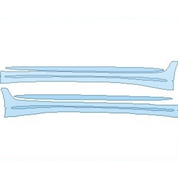 PAINT PROTECTION KIT - 2021 MERCEDES AMG GT 53 4 DOOR COUPE ROCKER PANELS - PRECUT PPF CLEAR BRA WRAP