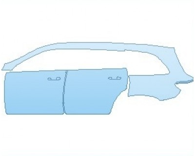 PAINT PROTECTION KIT - 2020 MERCEDES GLS 580 REAR QUARTER PANEL AND DOORS LEFT SIDE - INVISIBLEMASK - 3M PAINT PROTECTION