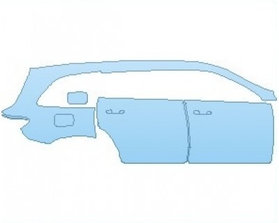 PAINT PROTECTION KIT - 2020 MERCEDES GLS 580 REAR QUARTER PANEL AND DOORS RIGHT SIDE - INVISIBLEMASK - 3M PAINT PROTECTION
