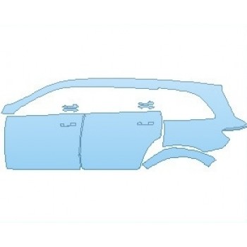 PAINT PROTECTION KIT - 2022 MERCEDES GLS 580 REAR QUARTER PANEL AND DOORS LEFT SIDE - PRECUT PPF CLEAR BRA WRAP