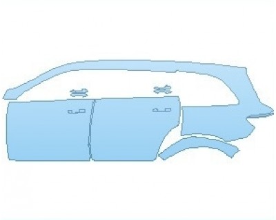 PAINT PROTECTION KIT - 2022 MERCEDES GLS 580 REAR QUARTER PANEL AND DOORS LEFT SIDE - PRECUT PPF CLEAR BRA WRAP