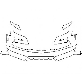 2022 CHEVROLET CAMARO 1SS CONVERTIBLE BUMPER LOWER WITH FRONT SPLITTER