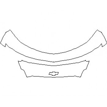 2021 CHEVROLET CAMARO 1SS CONVERTIBLE BUMPER UPPER AND CENTER WITH CHEVY EMBLEM