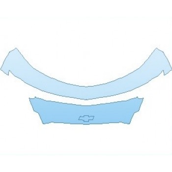 PAINT PROTECTION KIT - 2021 CHEVROLET CAMARO 1SS CONVERTIBLE BUMPER UPPER AND CENTER WITH CHEVY EMBLEM - PRECUT PPF CLEAR BRA WRAP