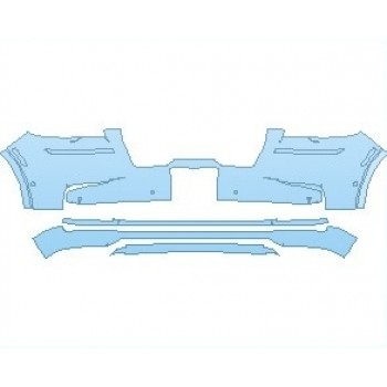 PAINT PROTECTION KIT - 2023 LINCOLN AVIATOR GRAND TOURING BUMPER WITH LICENSE PLATE & SENSORS - PRECUT PPF CLEAR BRA WRAP