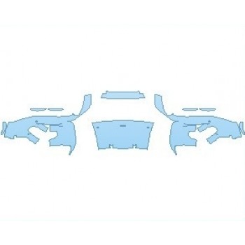 PAINT PROTECTION KIT - 2023 FERRARI ROMA  REAR DIFFUSER IN CARBON FIBER WITH SENSORS - PRECUT PPF CLEAR BRA WRAP