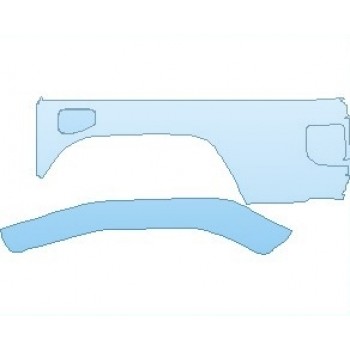 PAINT PROTECTION KIT - 2021 JEEP GLADIATOR RUBICON BED SIDE AND FENDER FLARE LEFT SIDE - PRECUT PPF CLEAR BRA WRAP